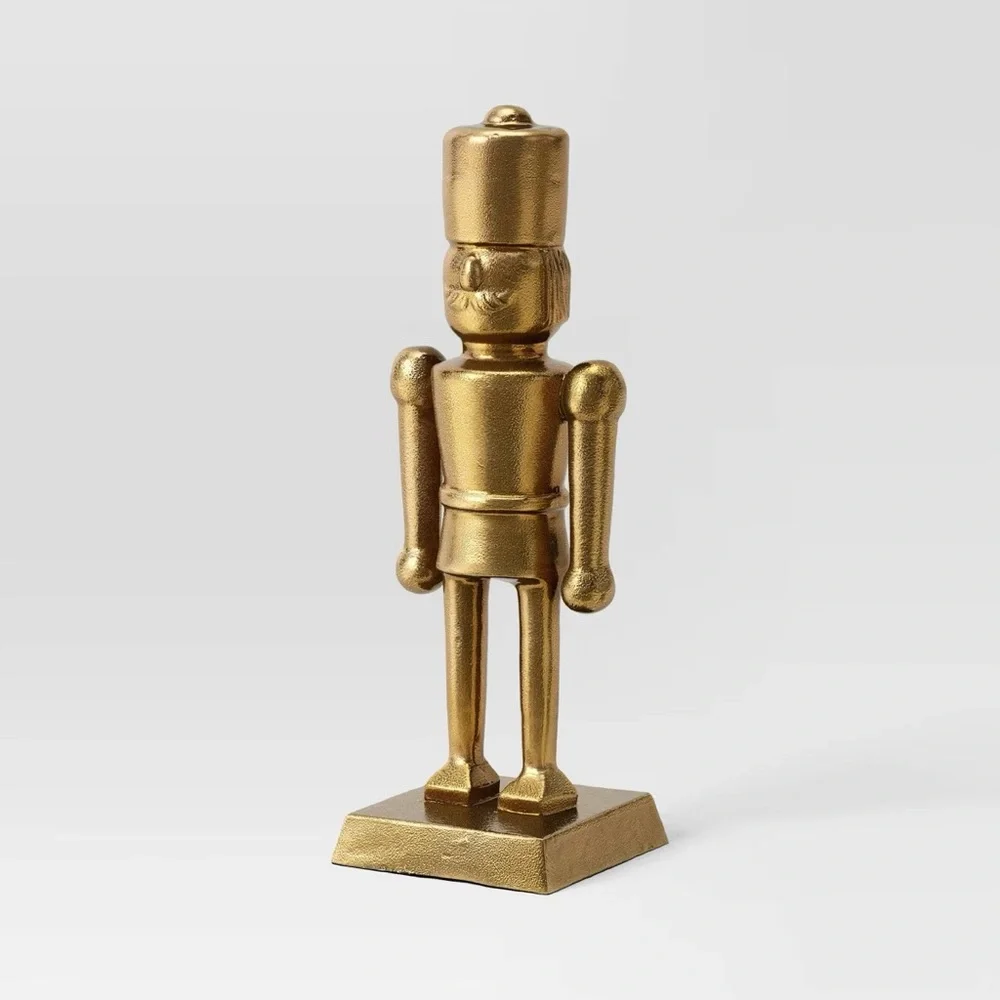 Small Gold Metal Nutcracker Christmas - Threshold 2025